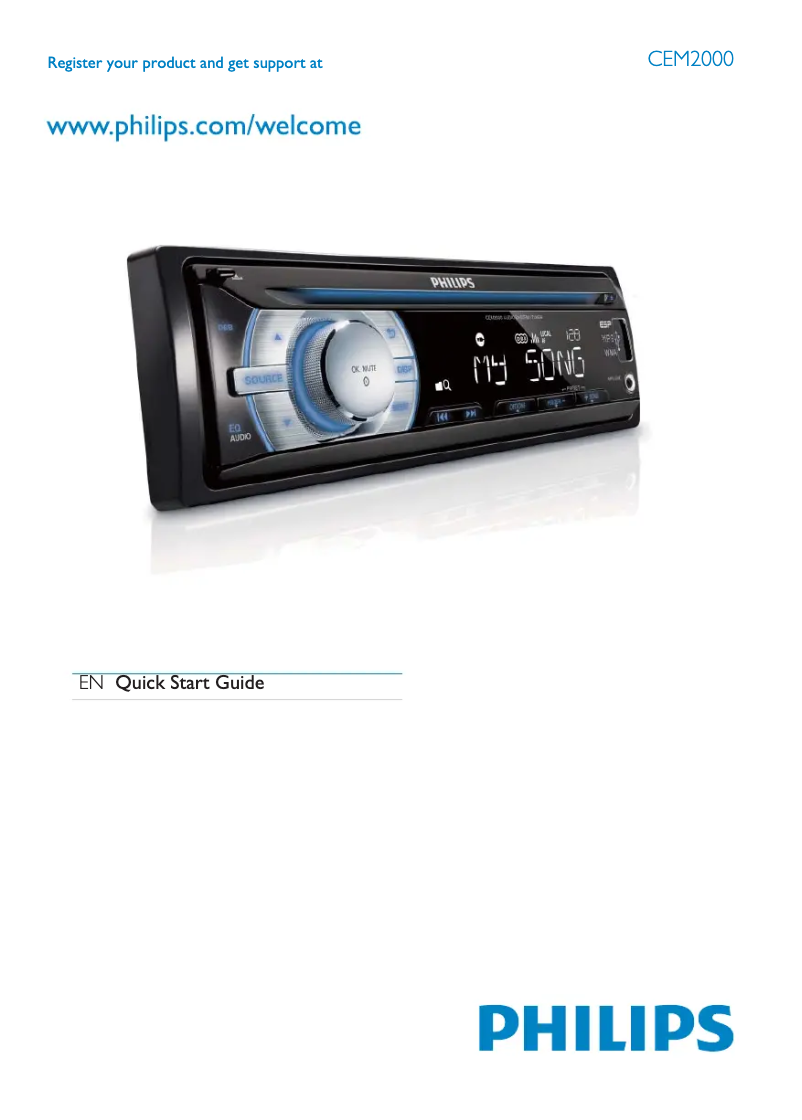 Page 1 de la notice Guide de démarrage rapide Philips CEM2000