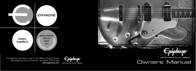 Page n°1 - Manuel utilisateur Epiphone Les Paul 100