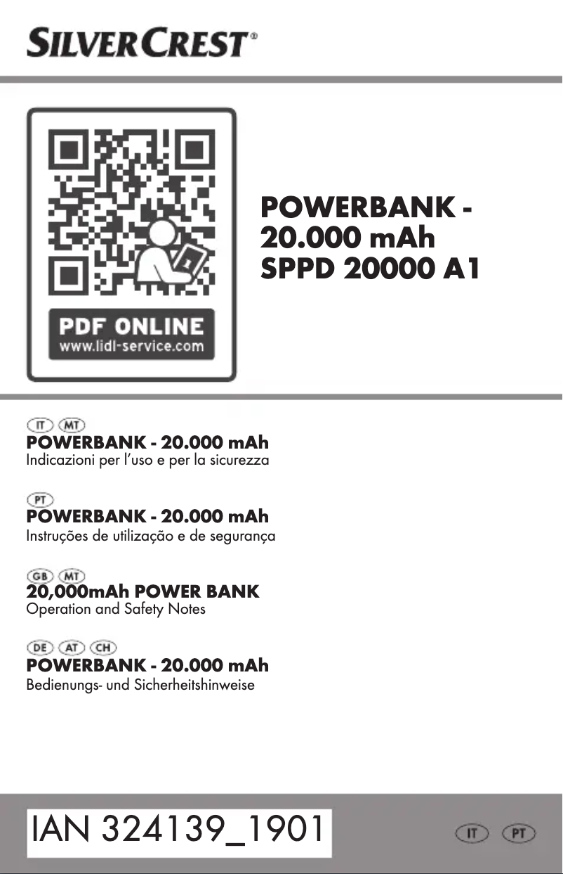 Page 1 de la notice Manuel utilisateur SilverCrest SPPD 20000 A1