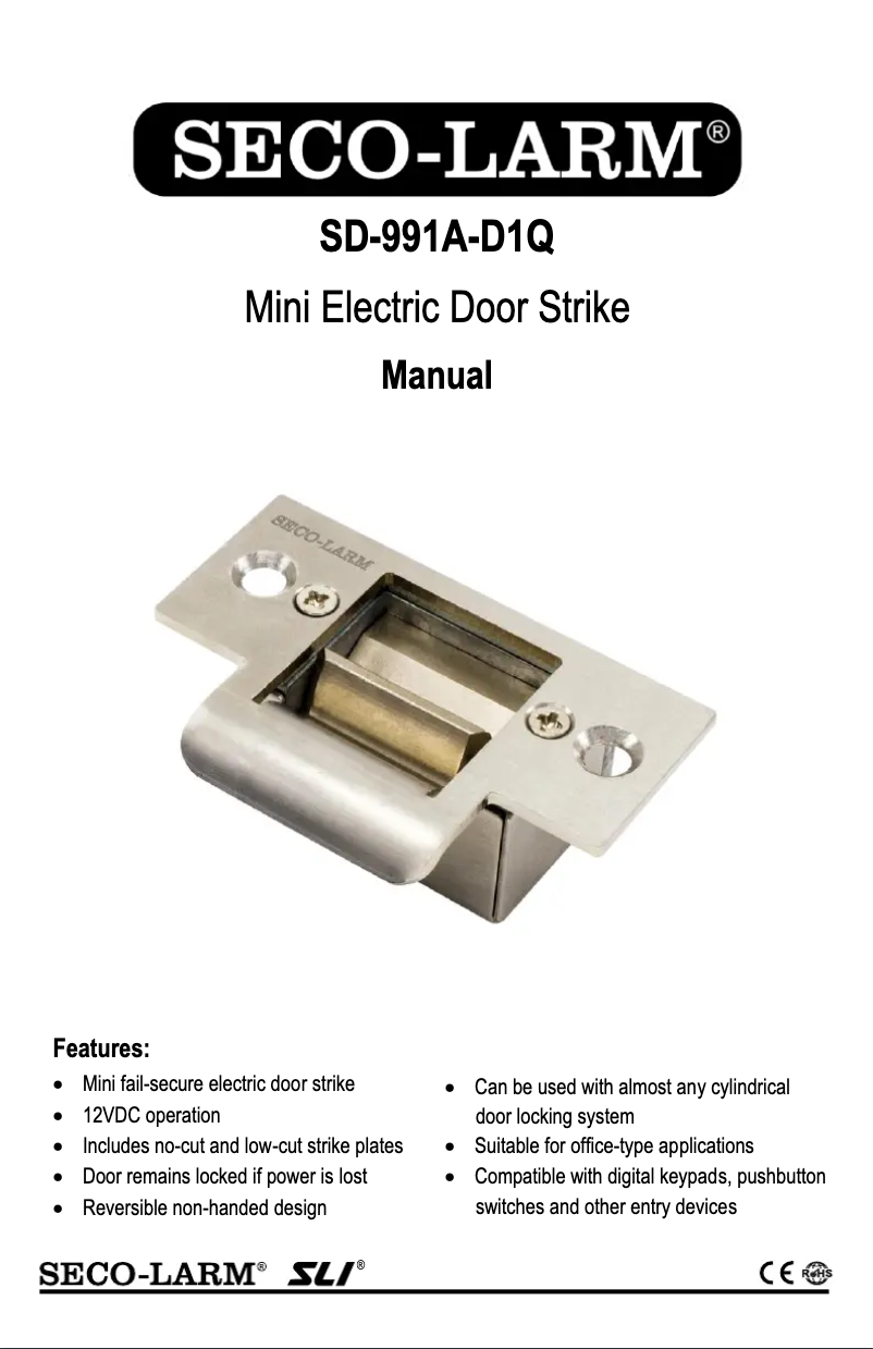 Image de la première page du manuel de l'appareil SD-991A-D1Q
