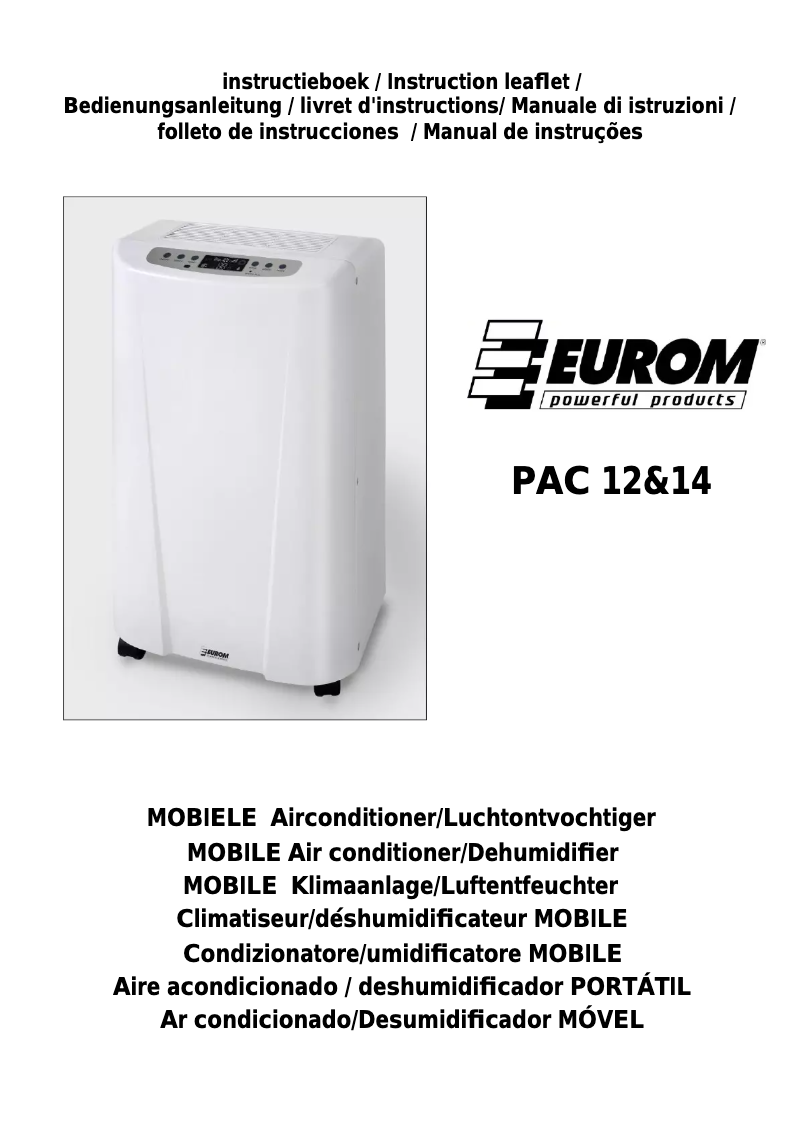 Página 1 del manual Manual de usuario Euromac PAC 14