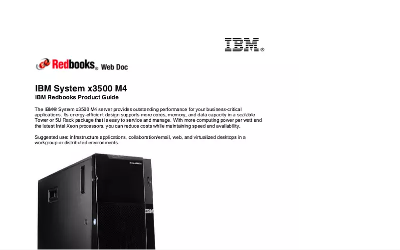 Page n°1 - Manuel utilisateur IBM System x x3500 M4