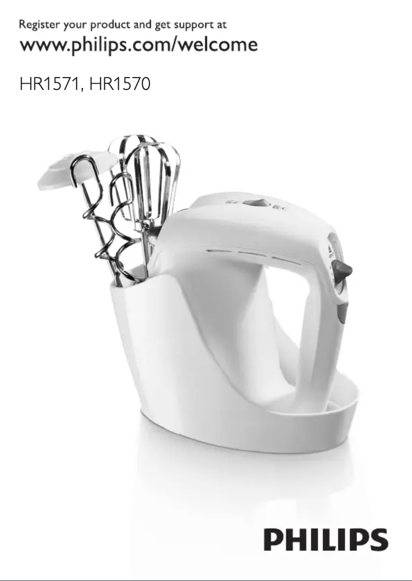 Page 1 de la notice Manuel utilisateur Philips HR1570