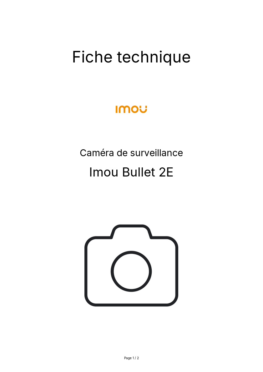 Image de la première page du manuel de l'appareil Bullet 2E