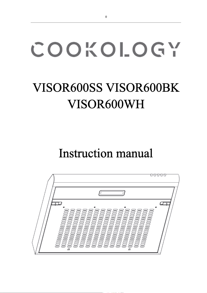 Page 1 de la notice Manuel utilisateur Cookology VISOR600BK