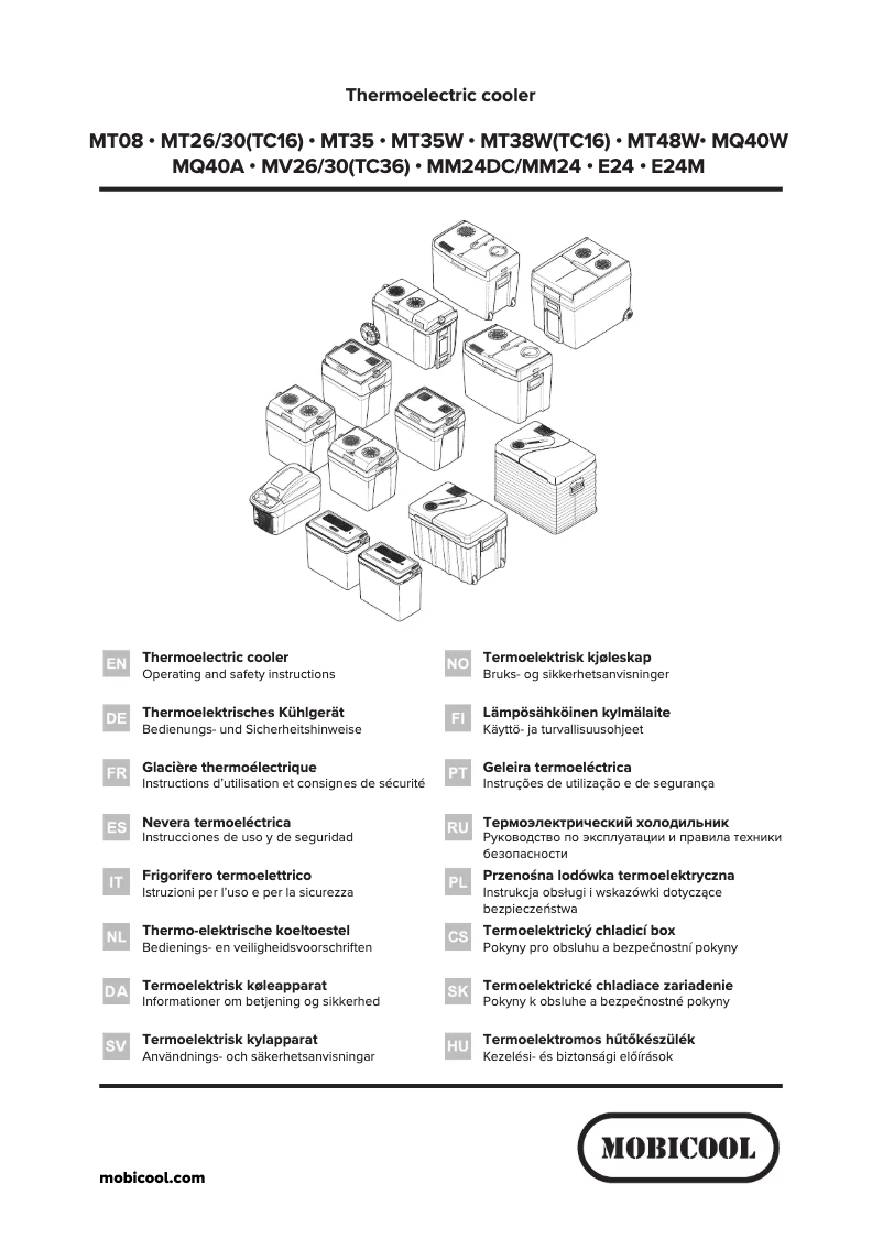 Page n°1 - Manuel utilisateur Mobicool MQ40A