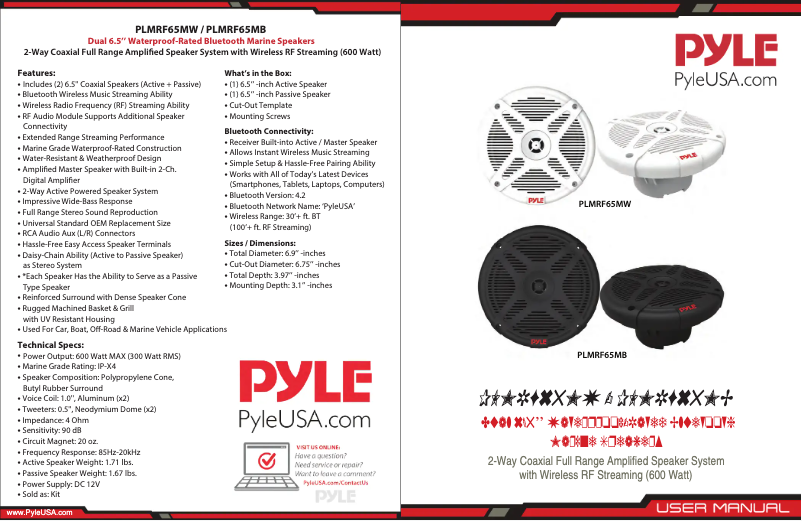 Page n°1 - Manuel utilisateur Pyle PDIC68FG