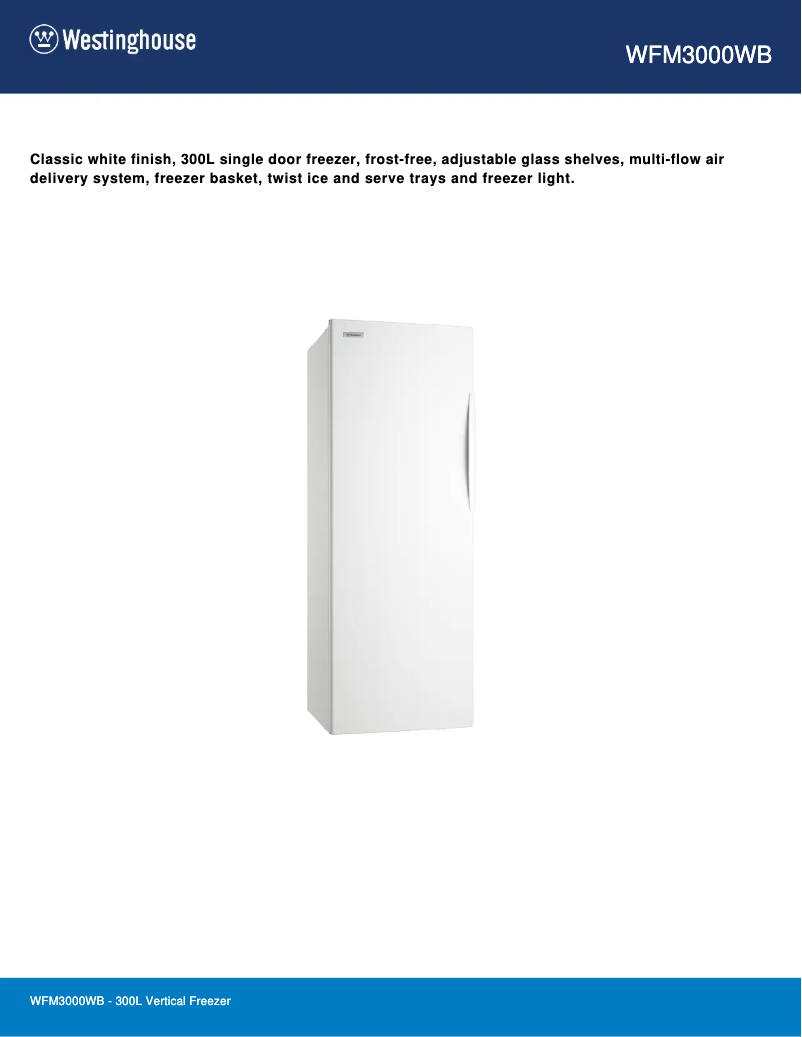 Image de la première page du manuel de l'appareil WFM3000WB