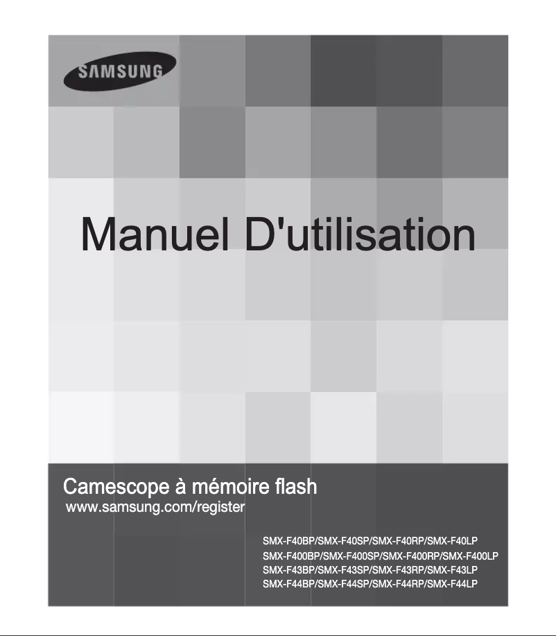 Page 1 de la notice Manuel utilisateur Samsung SMX-F40SP