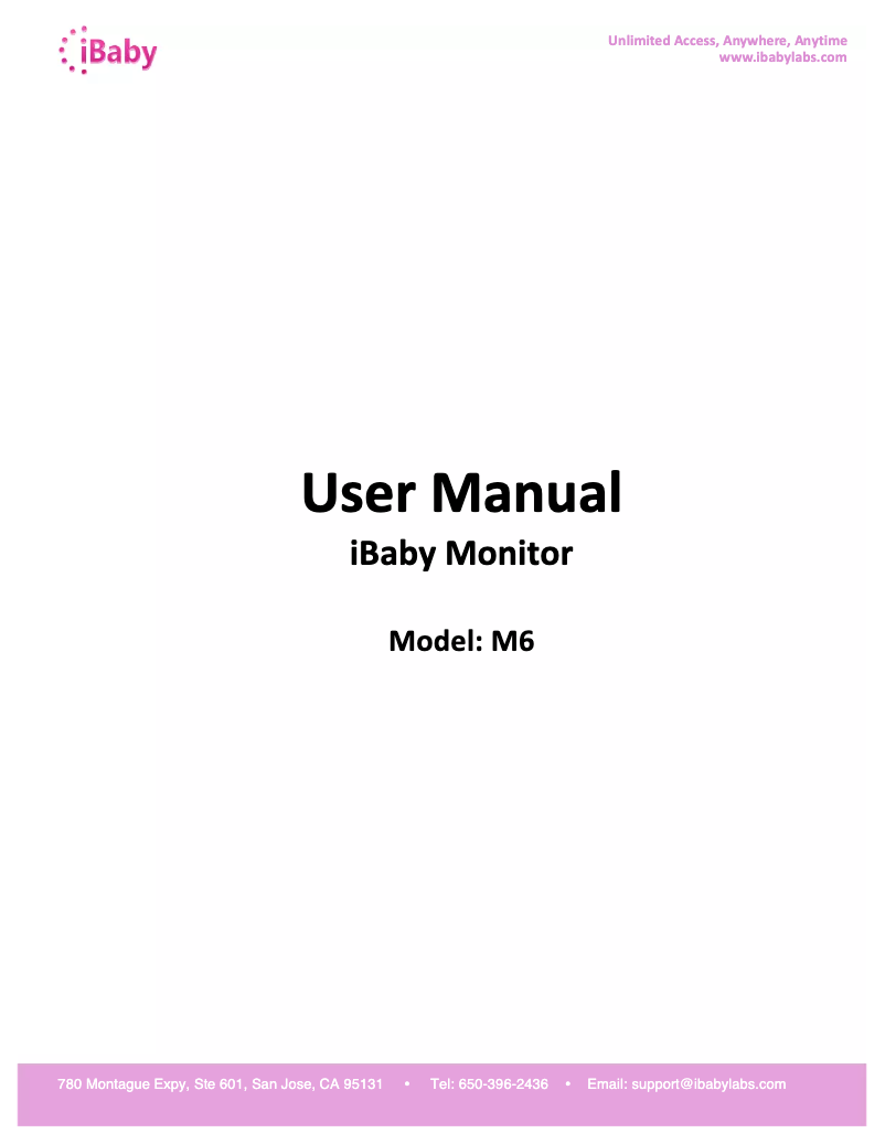 Page 1 de la notice Manuel utilisateur iBaby M6T