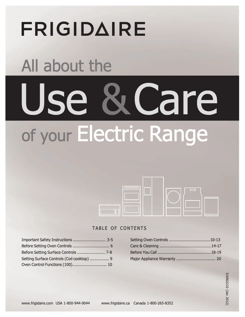 Page 1 de la notice Manuel utilisateur Frigidaire LFEF3011LB