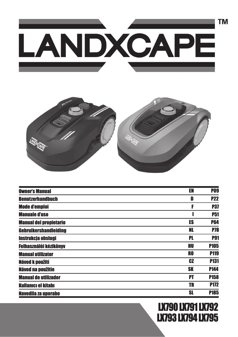 Page n°1 - Manuel utilisateur LandXcape LX791