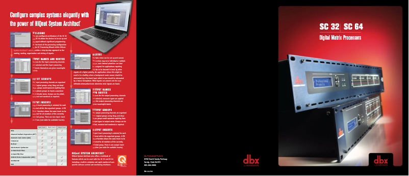 Página 1 del manual Folleto DBX SC 64