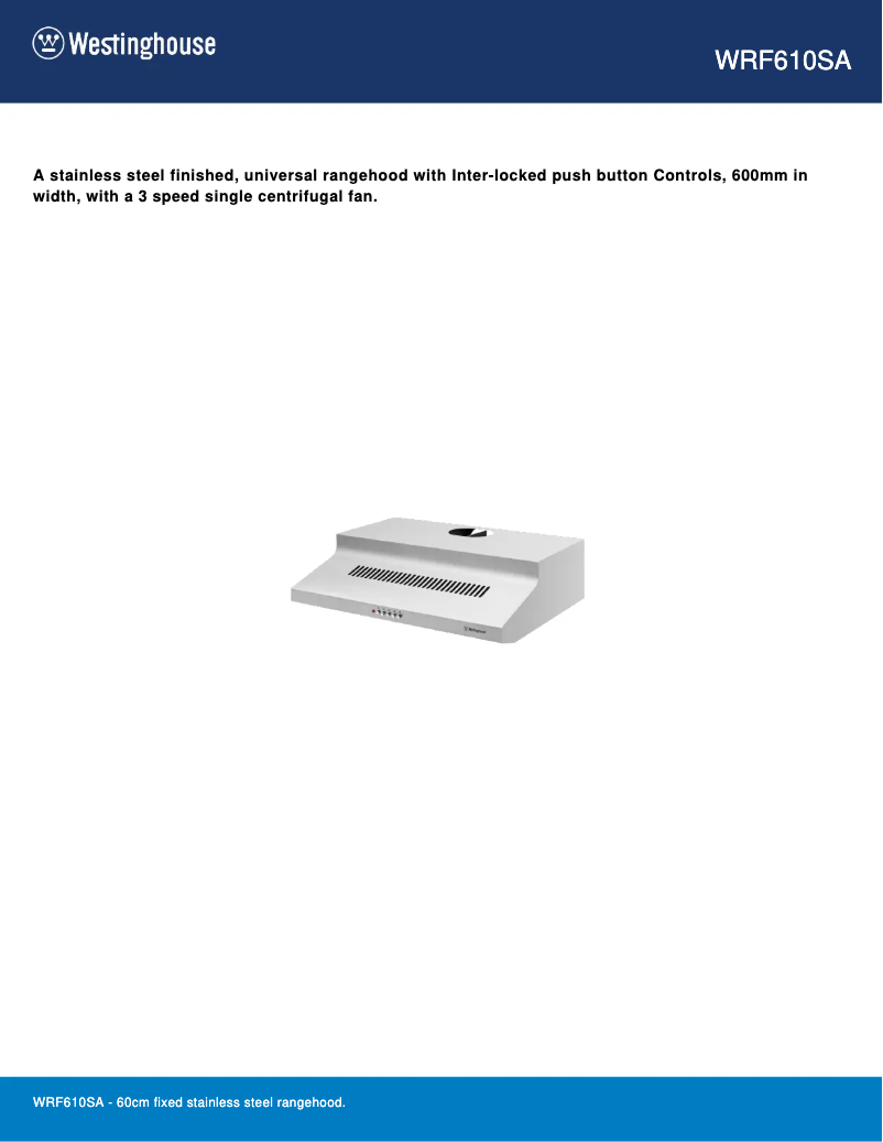 Image de la première page du manuel de l'appareil WRF610SA