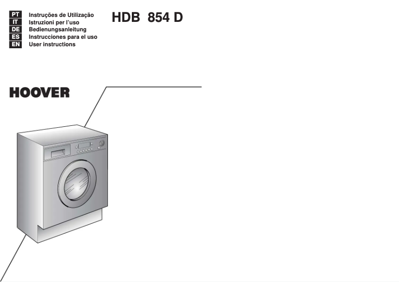 Image de la première page du manuel de l'appareil HDB 854D-30S