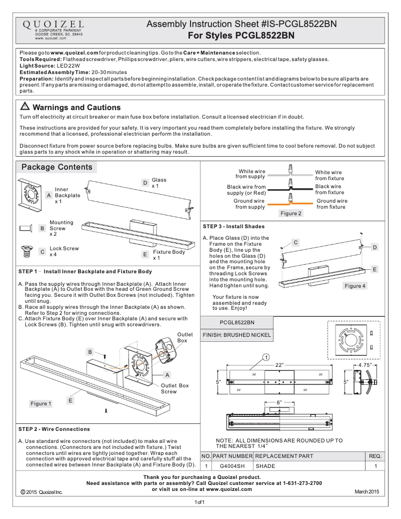 Image de la première page du manuel de l'appareil PCGL8522BN