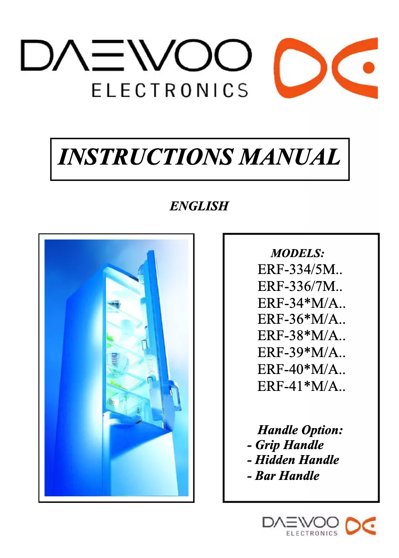 Page n°1 - Manuel utilisateur Daewoo RF366M