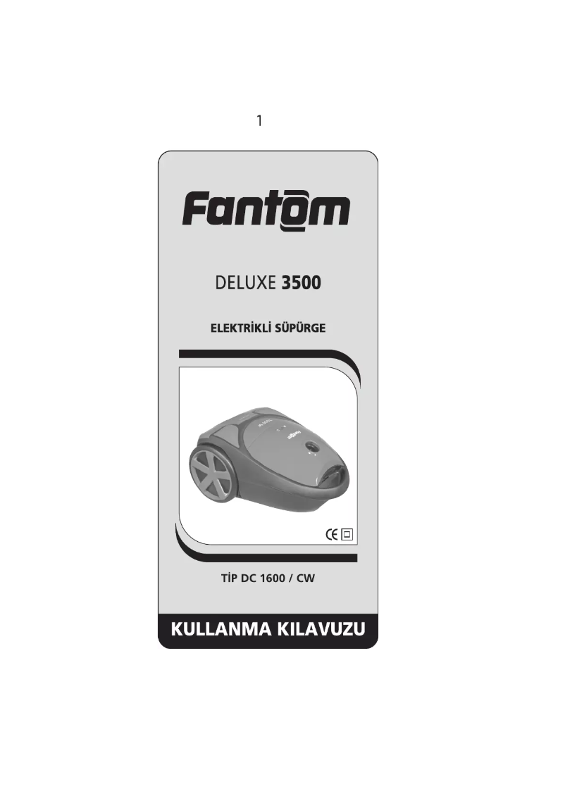 Page n°1 - Manuel utilisateur Fantom Deluxe 3500