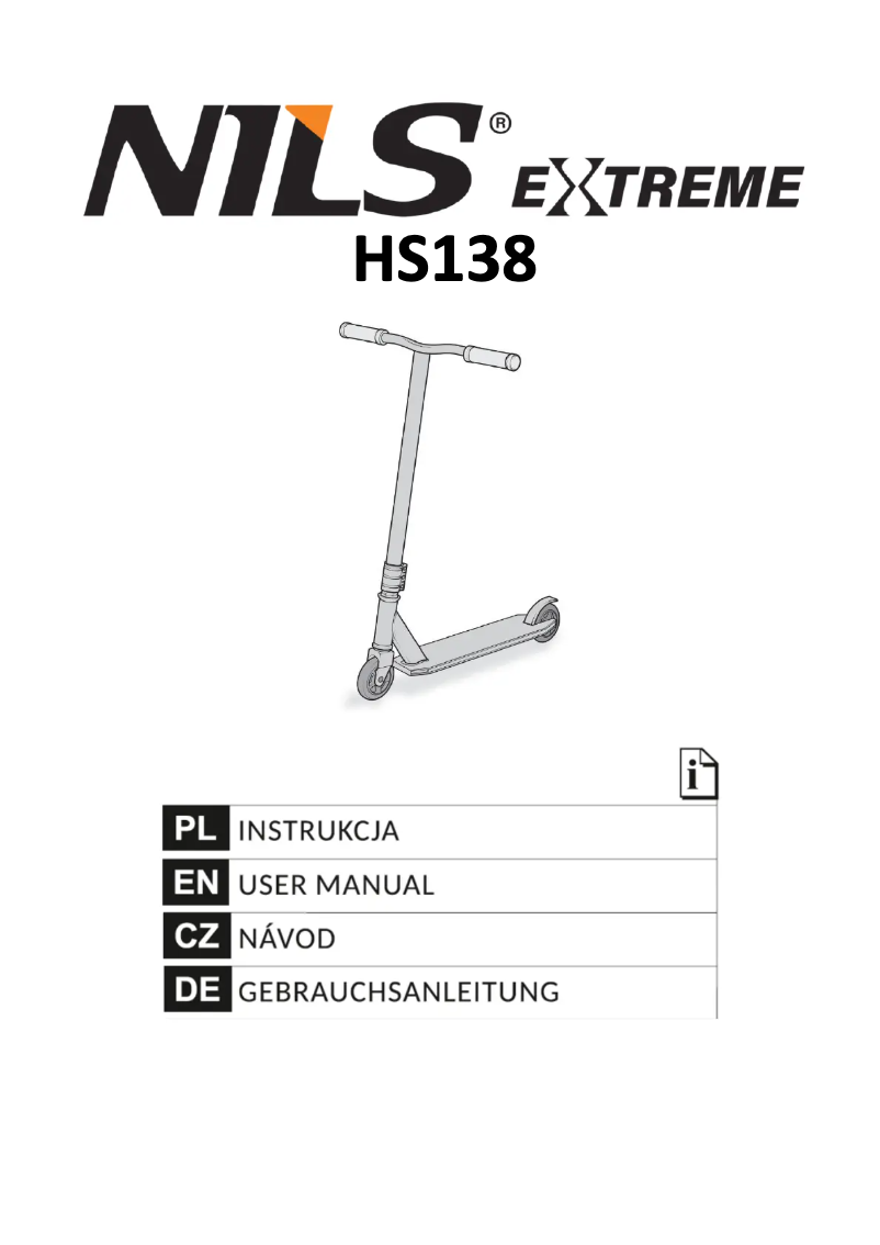 Page 1 de la notice Manuel utilisateur Nils Extreme HS138
