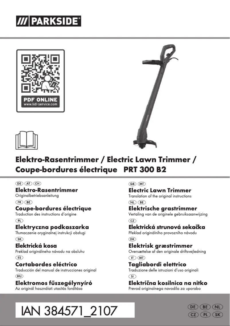 Page 1 de la notice Manuel utilisateur Parkside PRT 550 A5