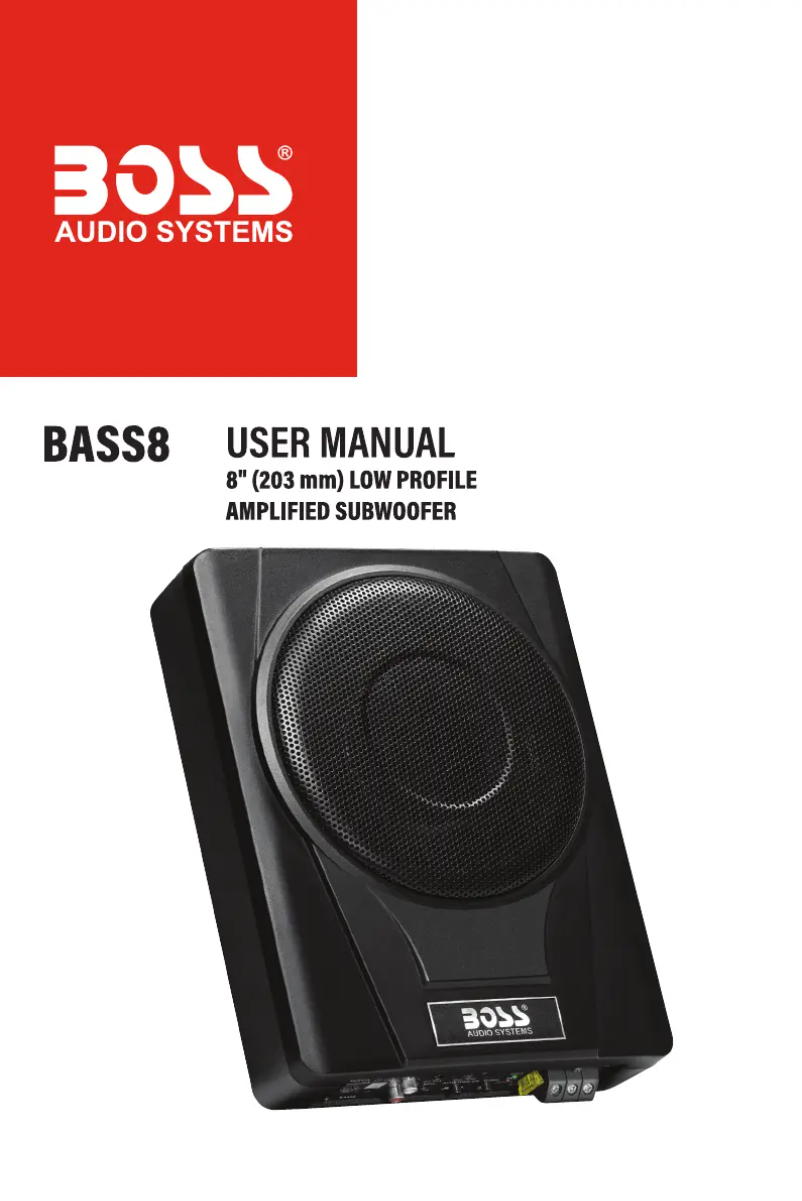 Image de la première page du manuel de l'appareil BASS8