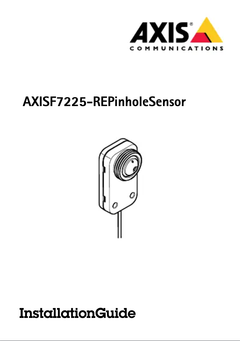 Page 1 de la notice Manuel utilisateur Axis F7225-RE