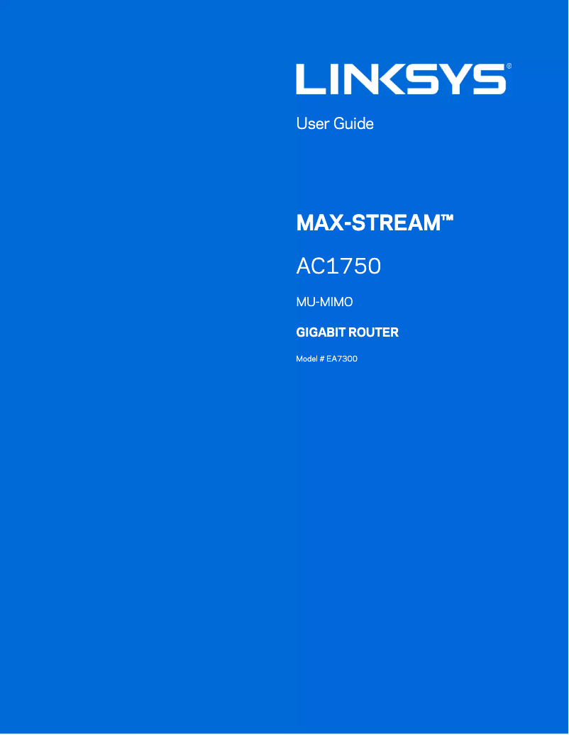 Página 1 del manual Manual de usuario Linksys Max-Stream EA7300
