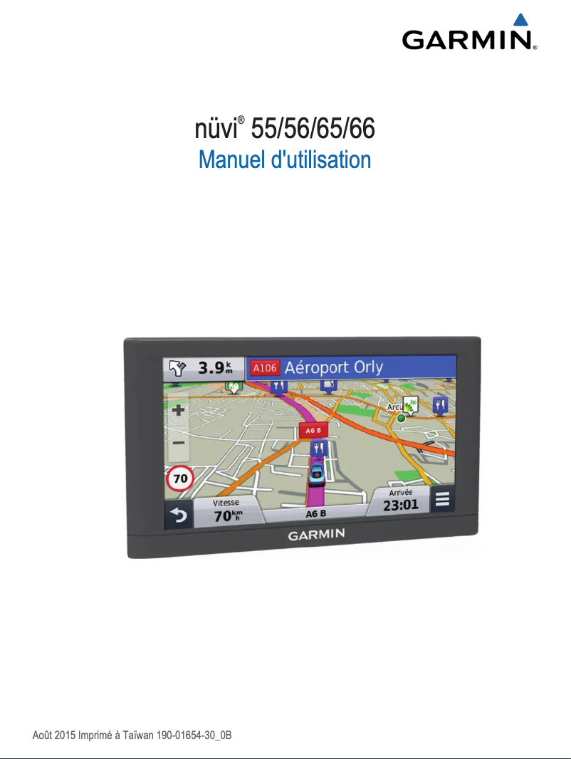 Page 1 de la notice Manuel utilisateur Garmin nüvi 65LM