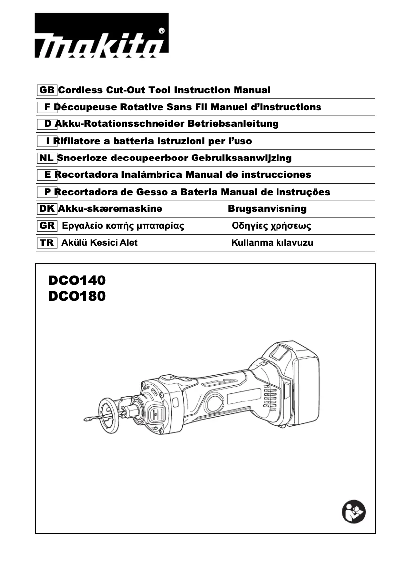 Página 1 del manual Manual de usuario Makita DCO180Z