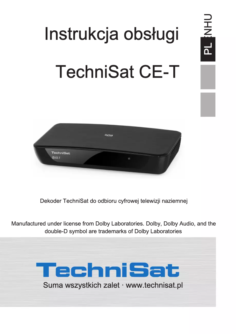 Image de la première page du manuel de l'appareil CE-T