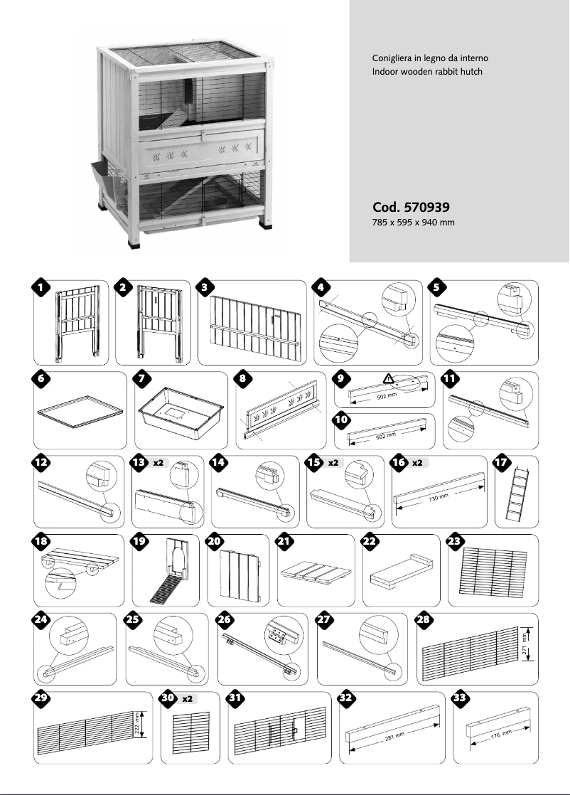 Page 1 de la notice Mode d'emploi Ferplast Cottage Mini