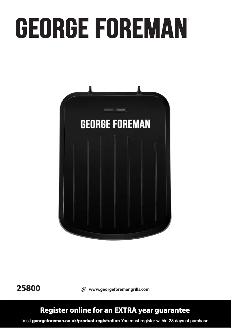 Página 1 del manual Manual de usuario George Foreman Fit Grill 25800GCC