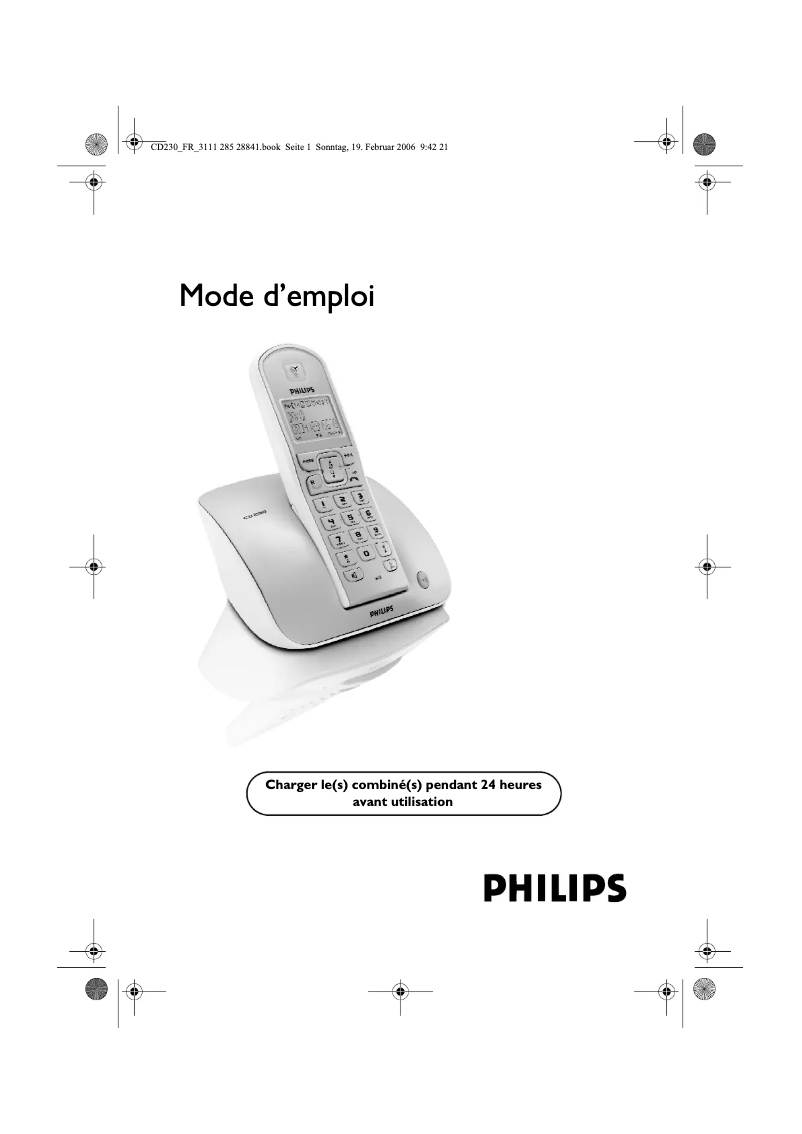 Page 1 de la notice Mode d'emploi Philips CD230