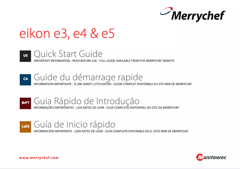 Page n°1 - Manuel utilisateur Merrychef Eikon E4
