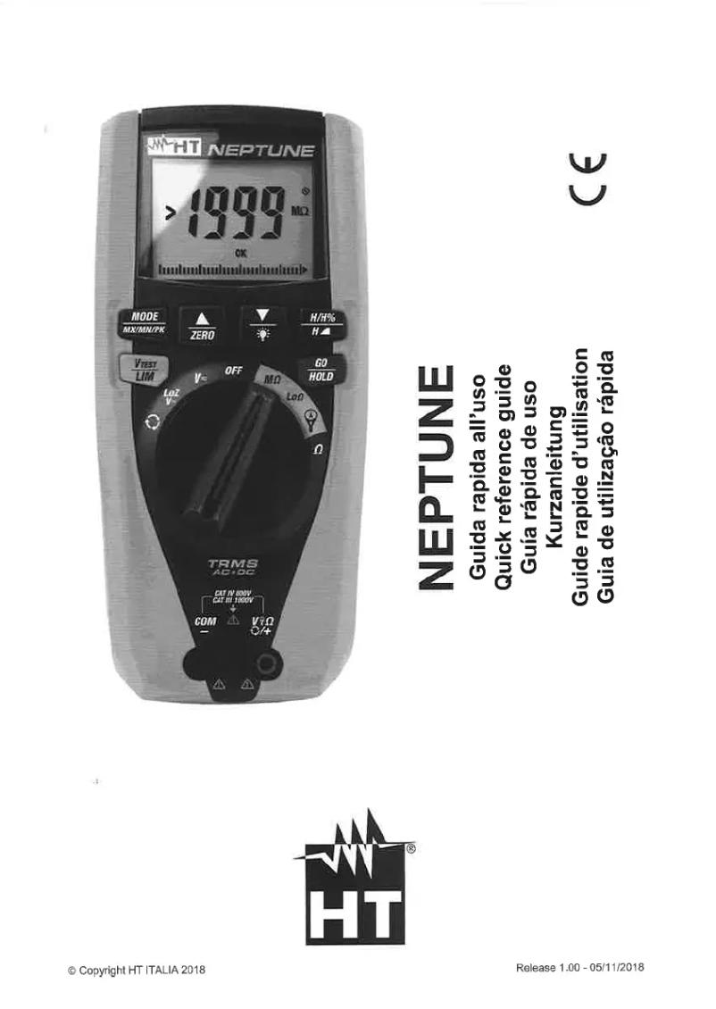 Page 1 de la notice Manuel utilisateur HT Instruments Neptune