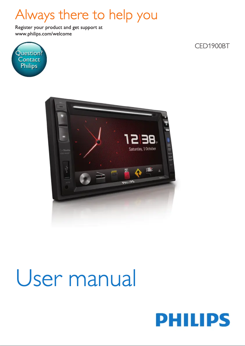 Image de la première page du manuel de l'appareil CED1900BT