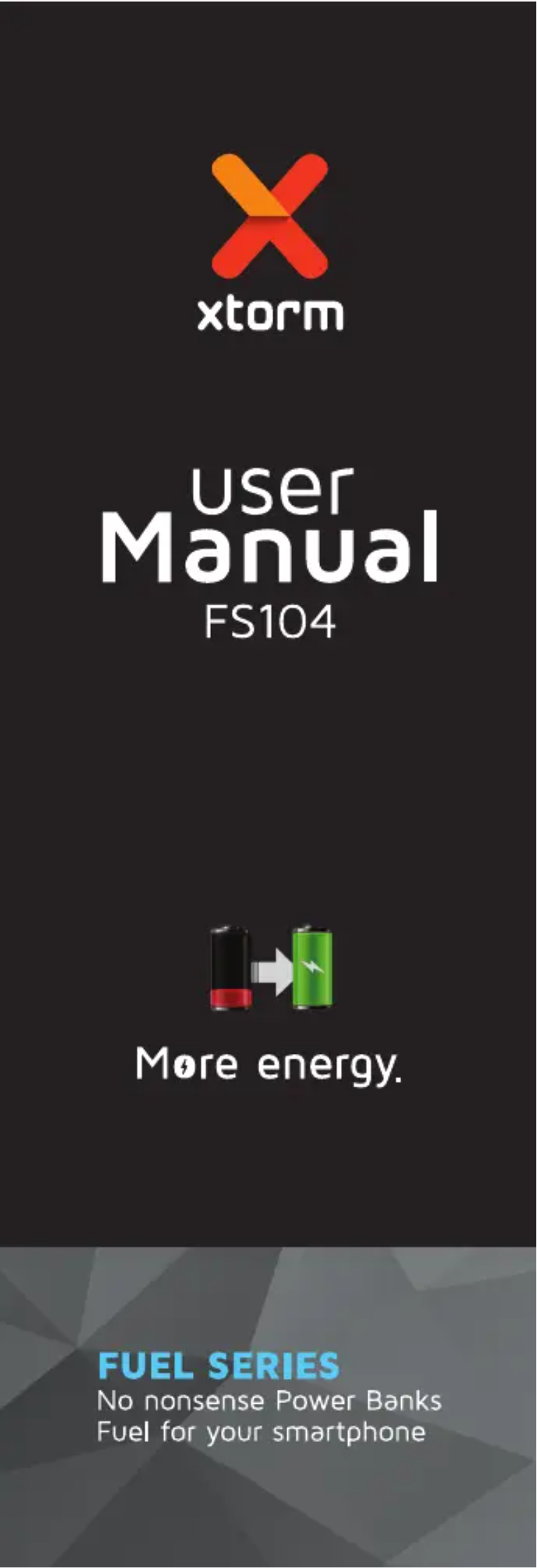 Page 1 de la notice Manuel utilisateur Xtorm FS104