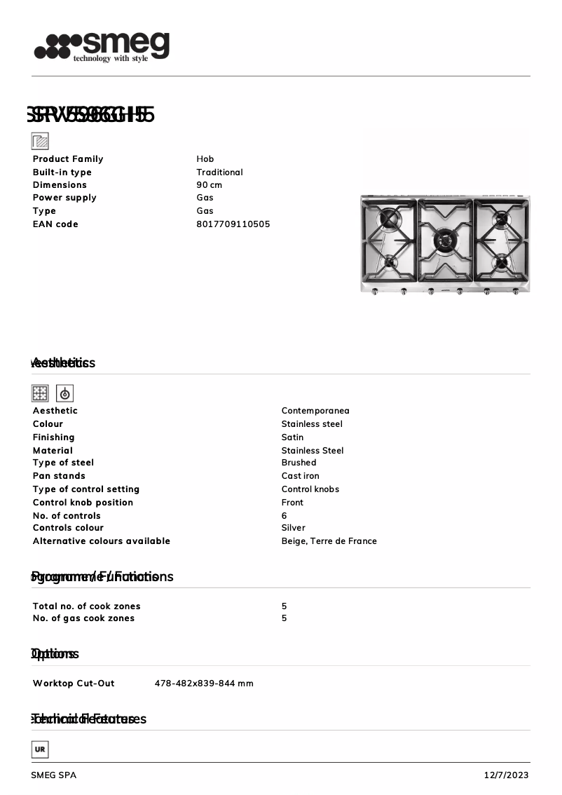 Image de la première page du manuel de l'appareil SRV596GH5