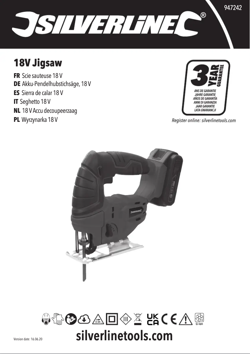 Page 1 de la notice Manuel utilisateur Silverline 947242