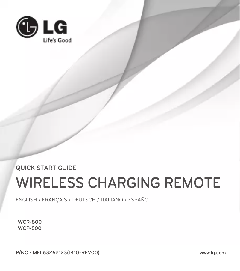 Page 1 de la notice Manuel utilisateur LG WCR-800