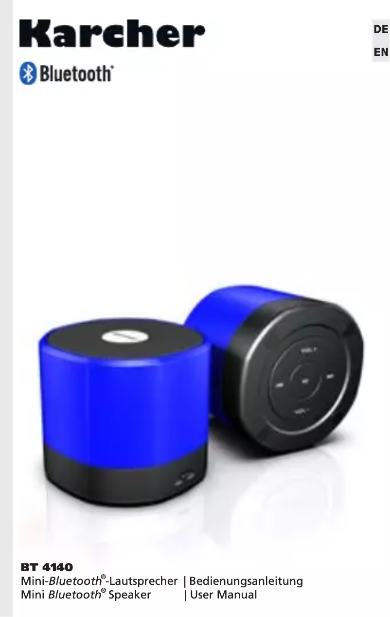 Image de la première page du manuel de l'appareil BT4140