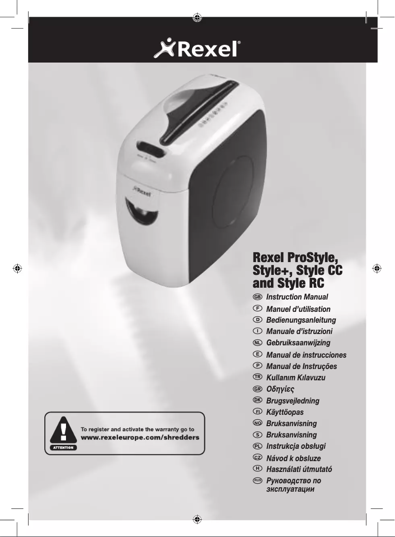 Página 1 del manual Manual de usuario Rexel Prostyle