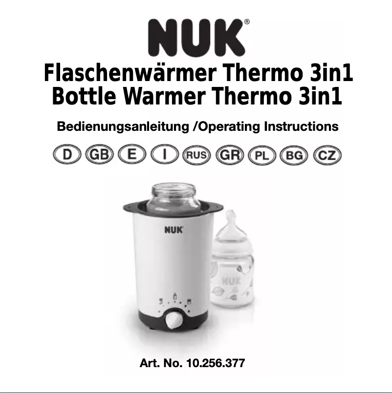 Page 1 de la notice Manuel utilisateur NUK Thermo 3in1