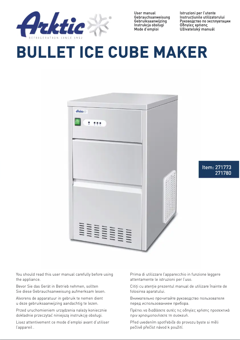 Page n°1 - Manuel utilisateur Arktic 271780