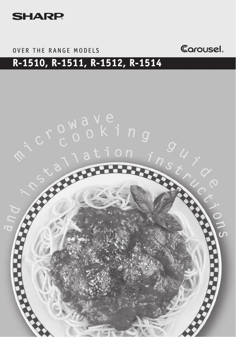 Page n°1 - Manuel utilisateur Sharp R-1510