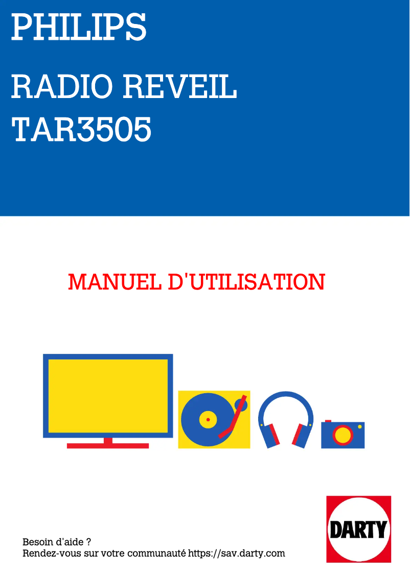Page 1 de la notice Manuel utilisateur Philips TAR3505