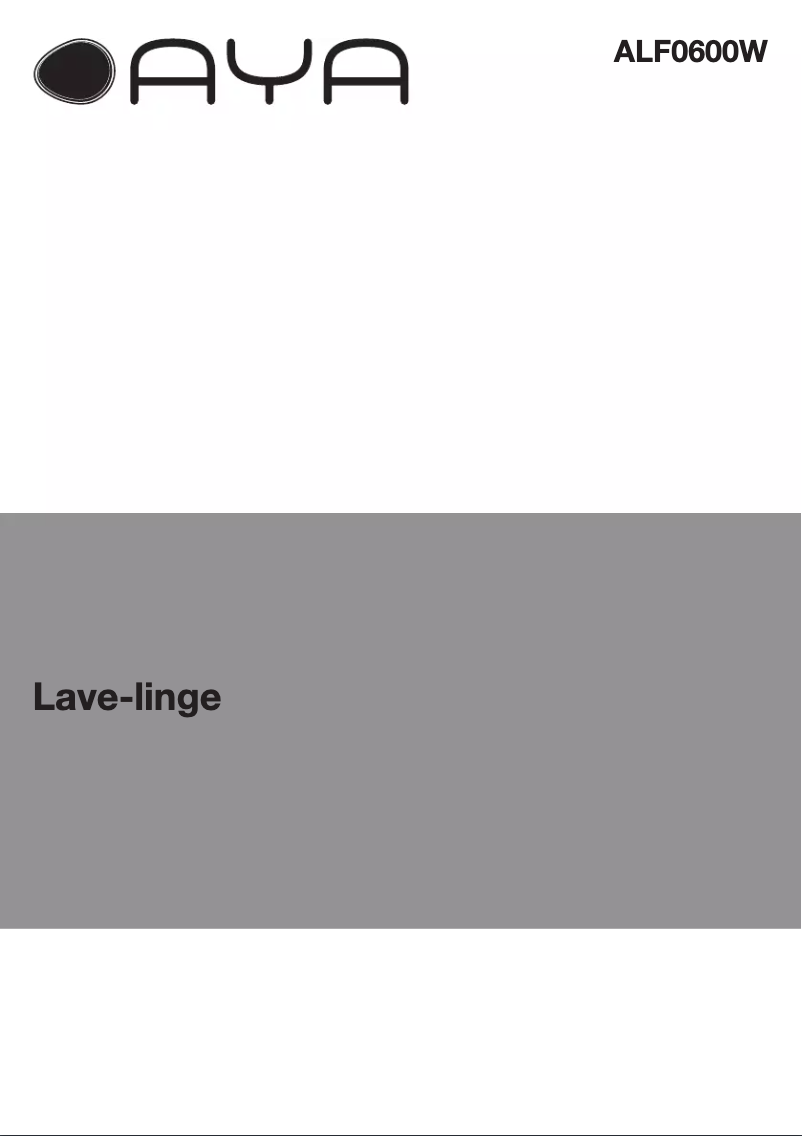 Page 1 de la notice Manuel utilisateur AYA ALF0600W