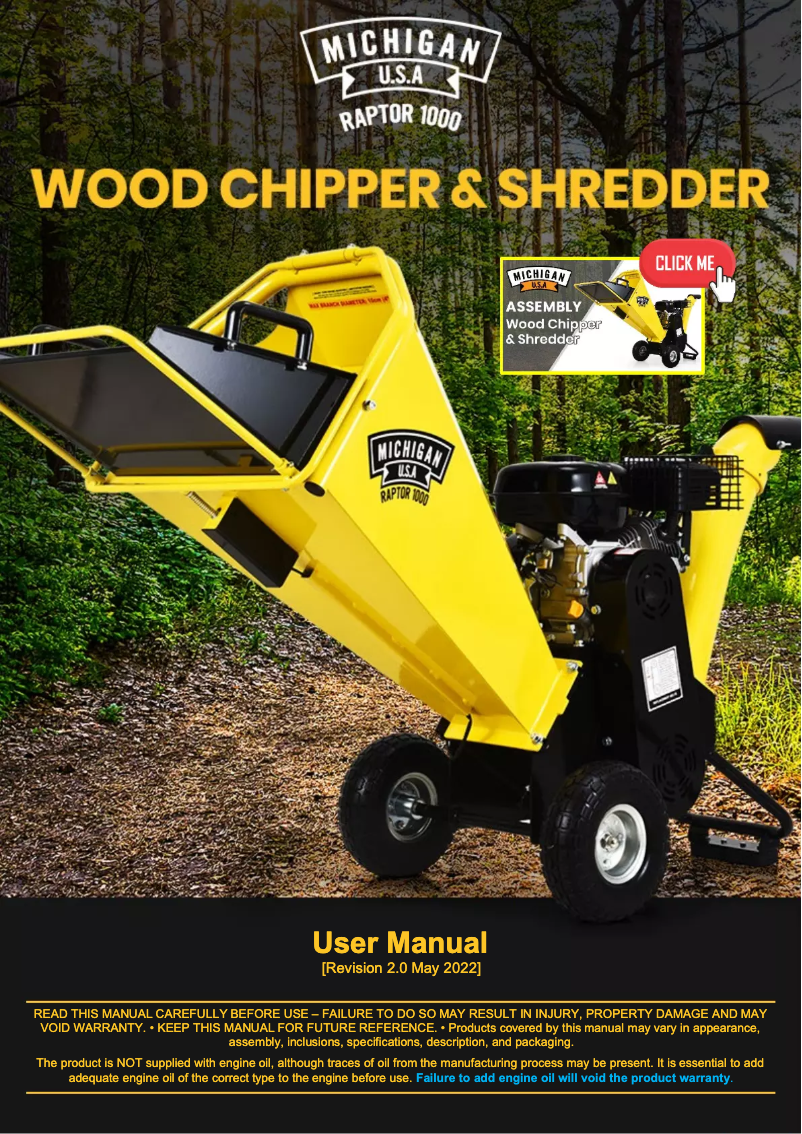 Image de la première page du manuel de l'appareil Raptor 1000