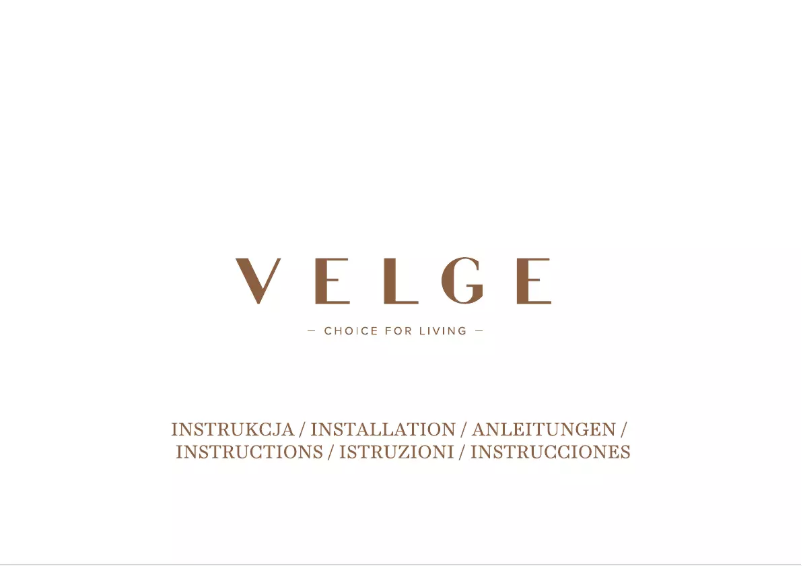 Page n°1 - Manuel utilisateur Velge Rødøy VCCH 9009.1 X