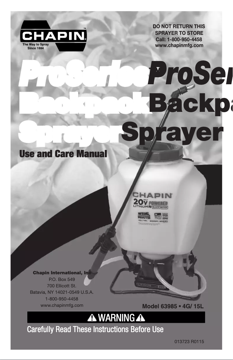 Image de la première page du manuel de l'appareil 63985